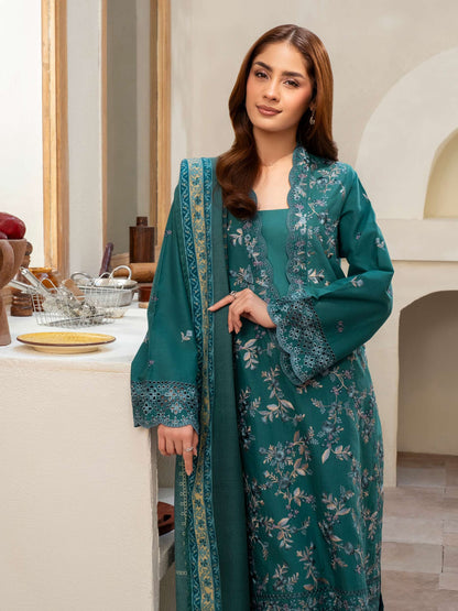 3 Piece Khaddar Suit-Embroidered (Unstitched)