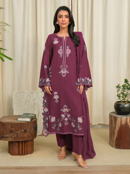 3 Piece Khaddar Suit-Embroidered (Unstitched)