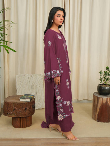 3 Piece Khaddar Suit-Embroidered (Unstitched)