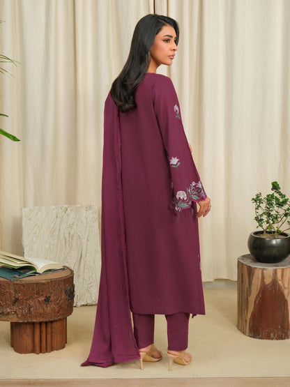 3 Piece Khaddar Suit-Embroidered (Unstitched)
