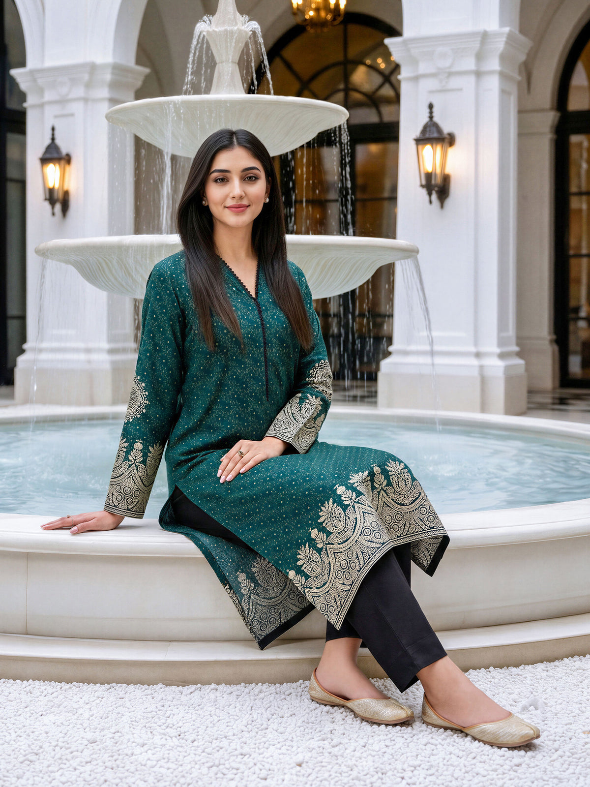 Khaddar-Paste Shirt(Unstitched)