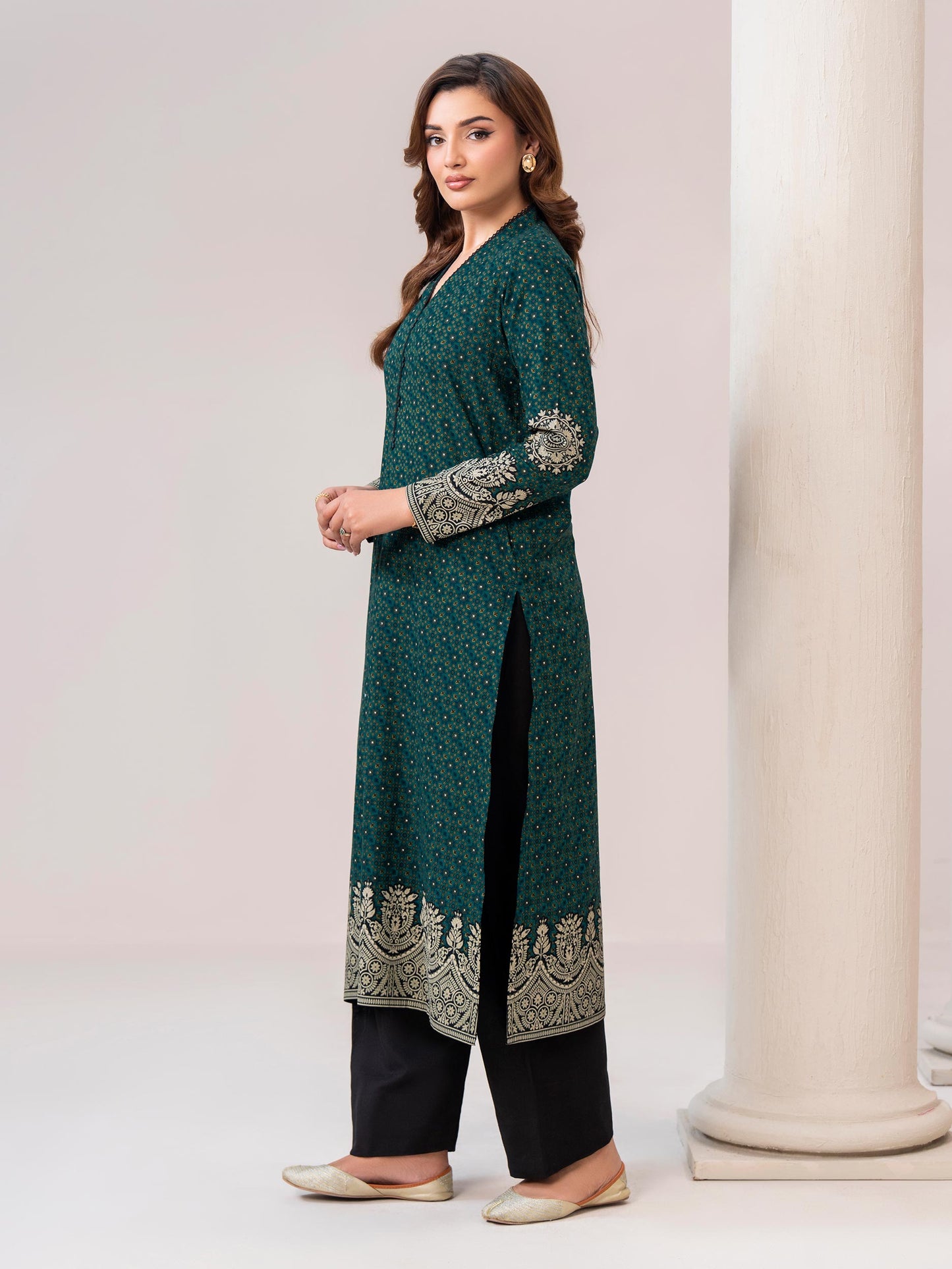 Khaddar-Paste Shirt(Unstitched)