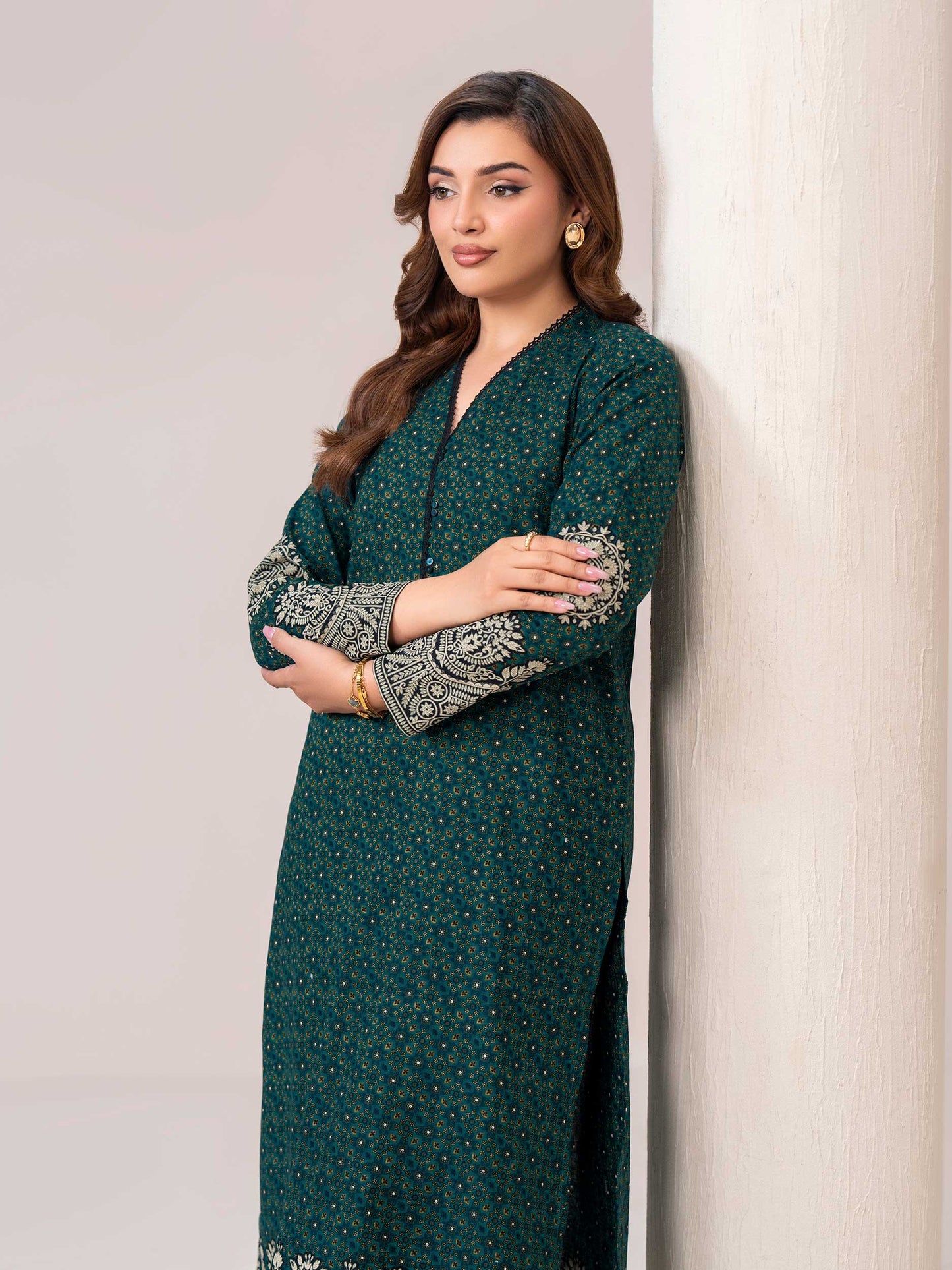 Khaddar-Paste Shirt(Unstitched)