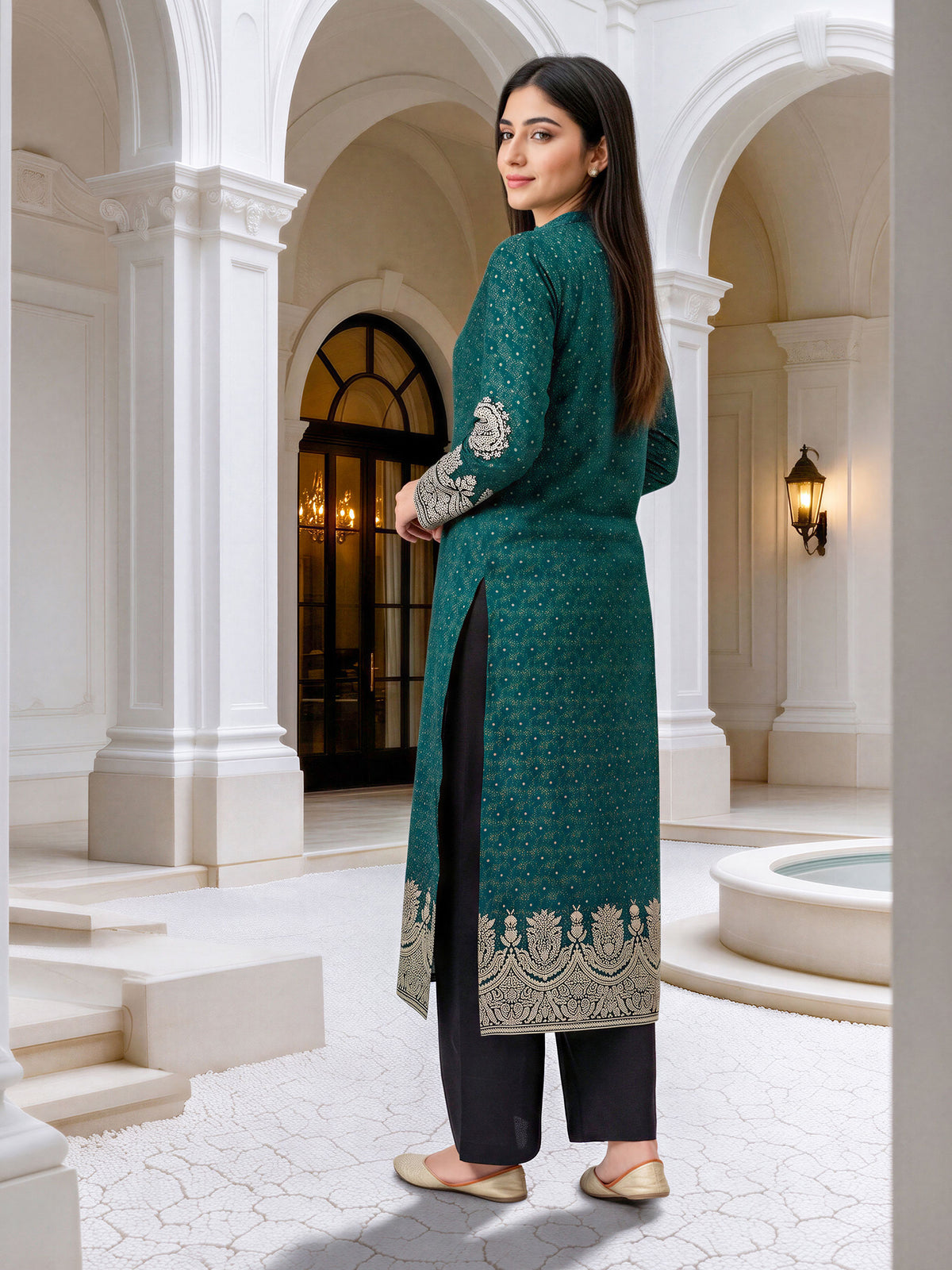 Khaddar-Paste Shirt(Unstitched)