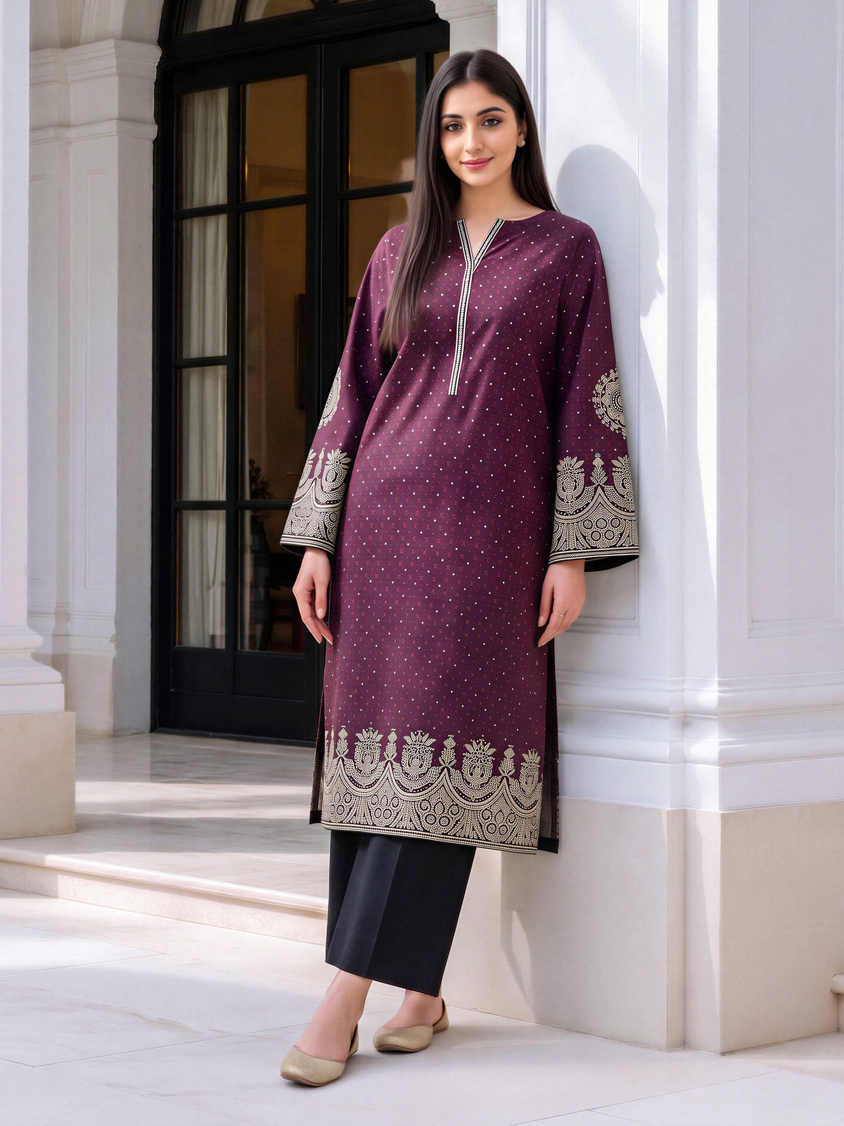 Khaddar Paste Shirt (Unstitched)