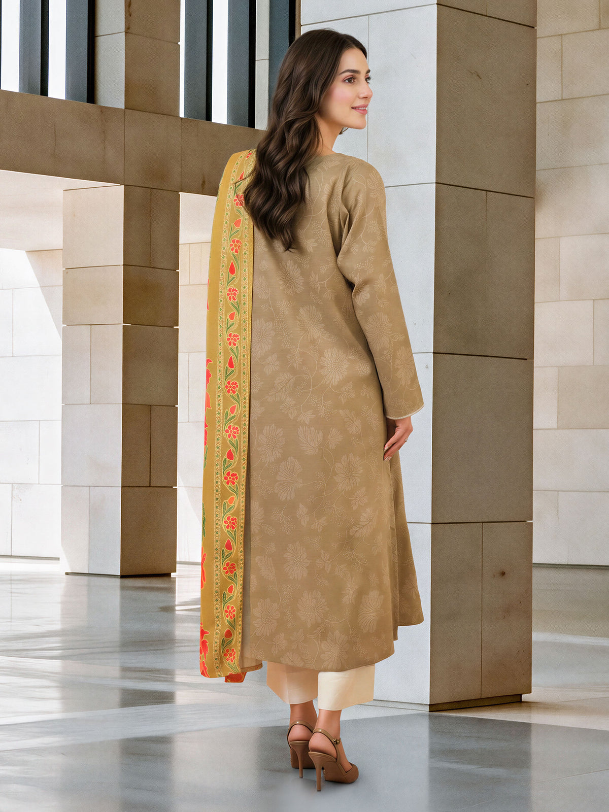 2 Piece Khaddar Suit (Unstitched)