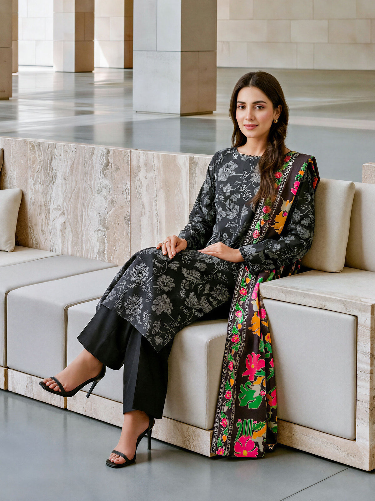 2 Piece Khaddar Suit (Unstitched)