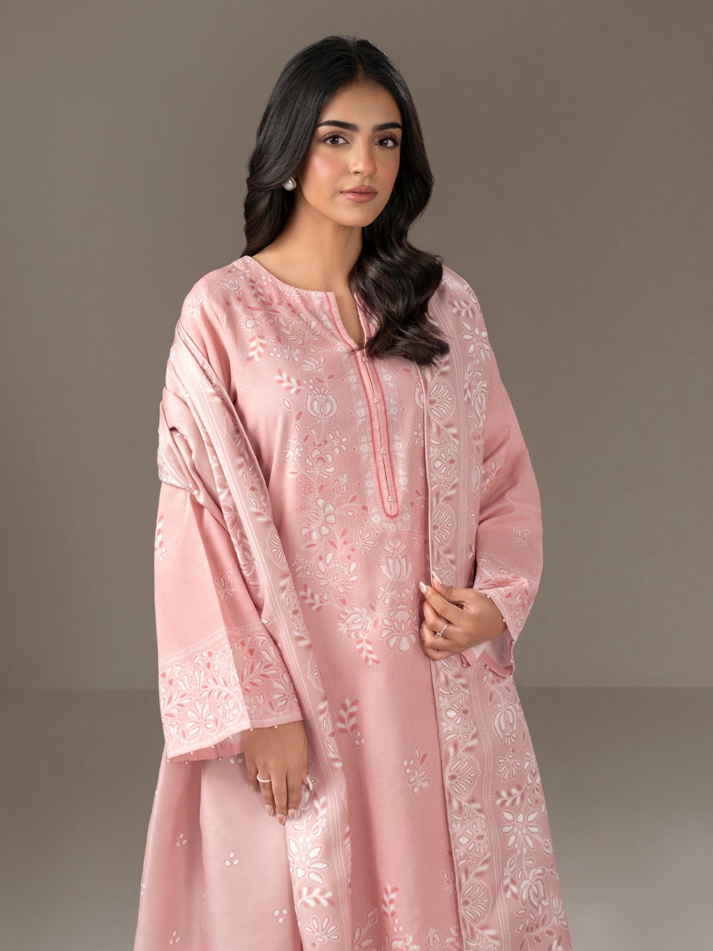 2 Piece Khaddar Suit-Printed (Unstitched)