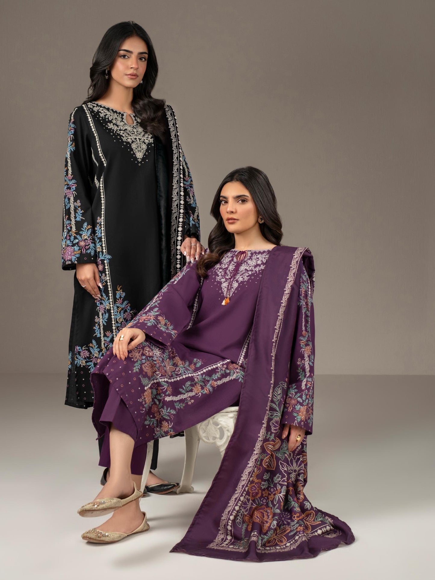 2 Piece Khaddar Suit-Printed (Unstitched)