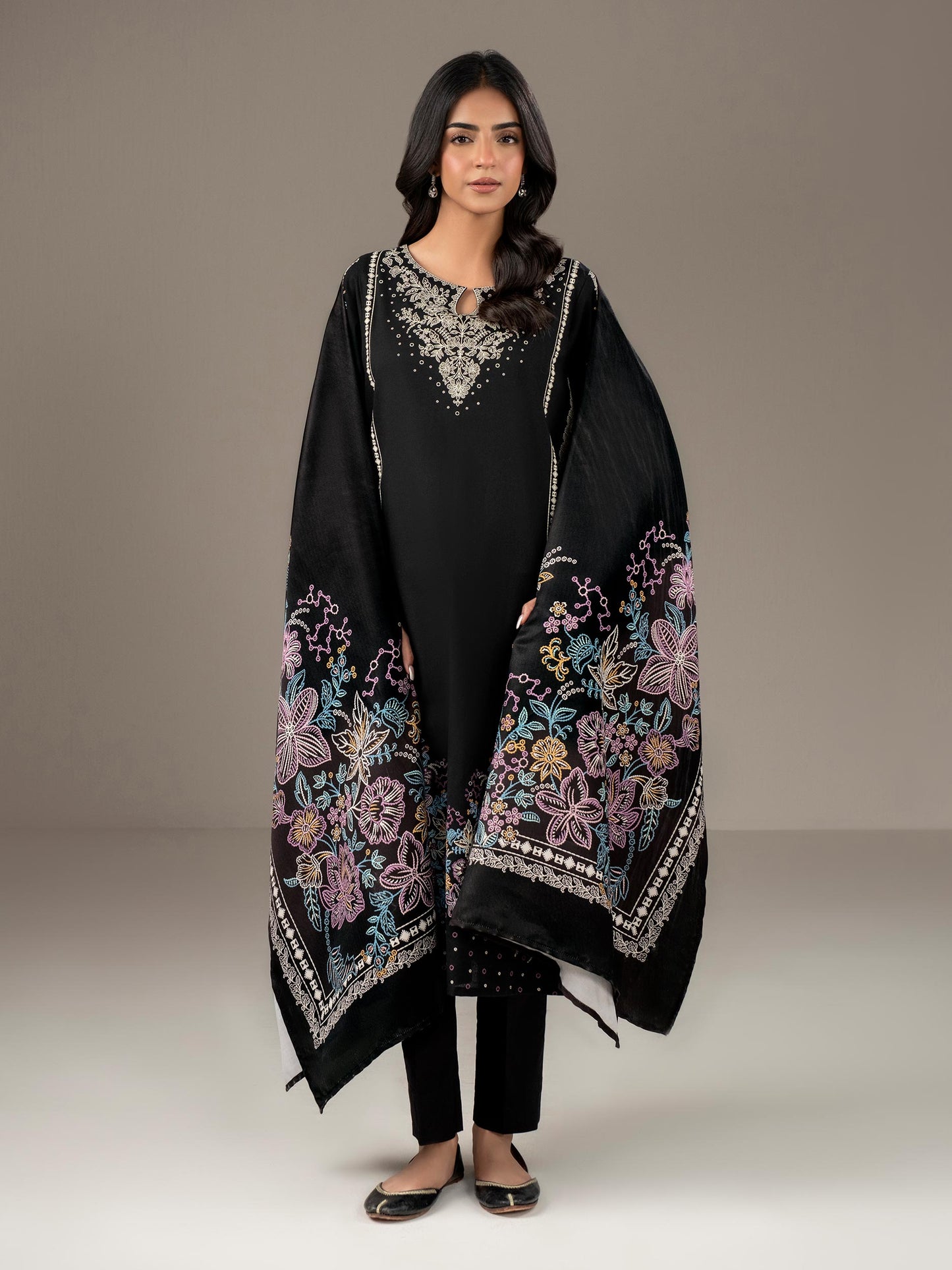 2 Piece Khaddar Suit-Printed (Unstitched)