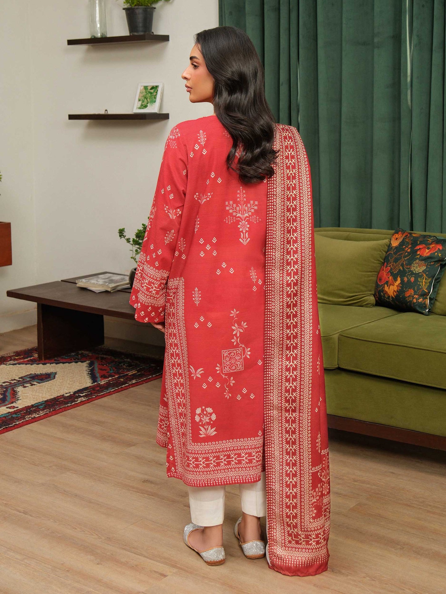 2 Piece Khaddar Suit-Printed (Unstitched)