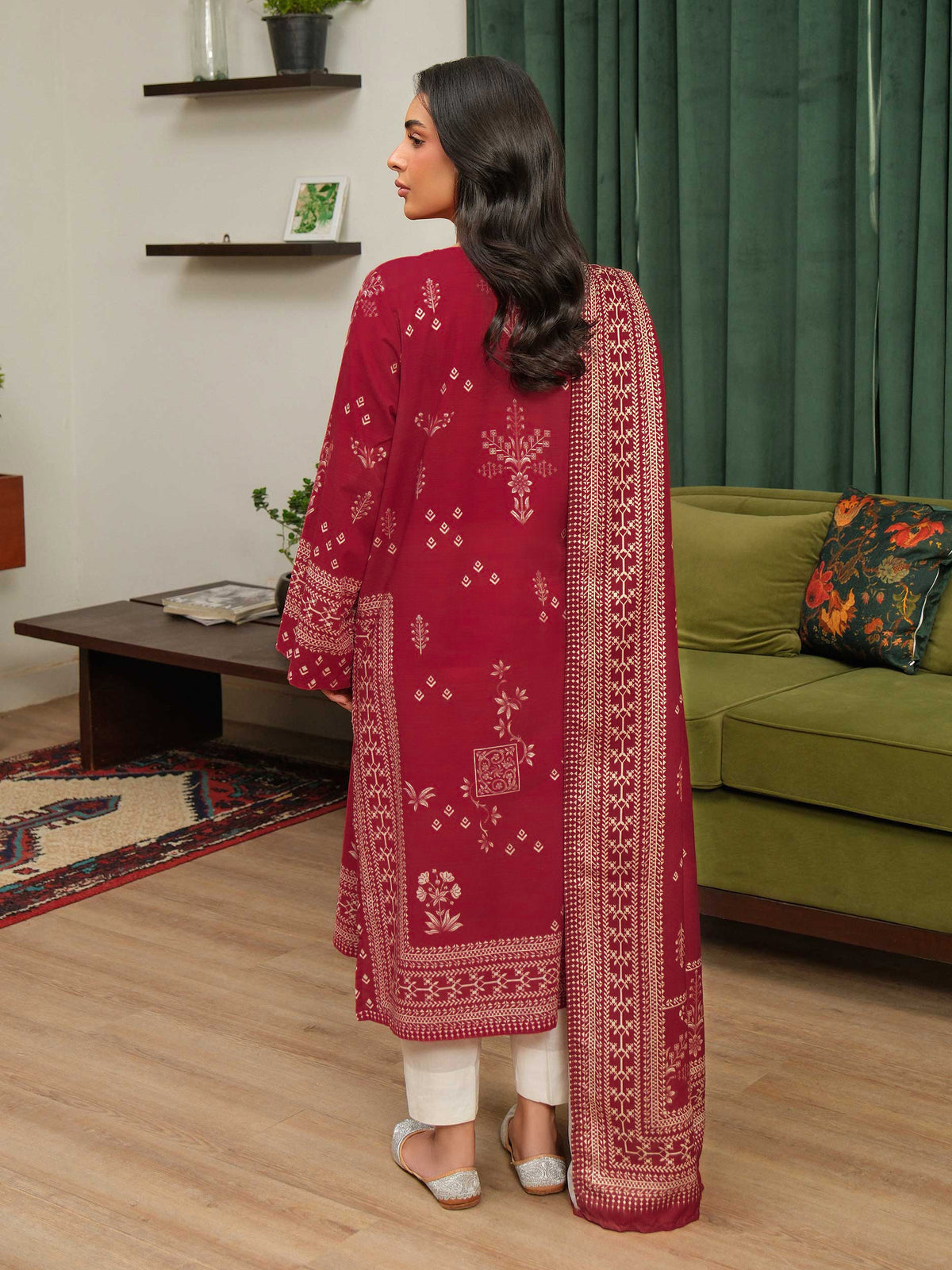 2 Piece Khaddar Suit-Printed (Unstitched)