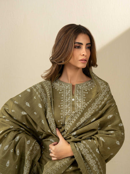 2 Piece Khaddar Suit-Printed (Unstitched)