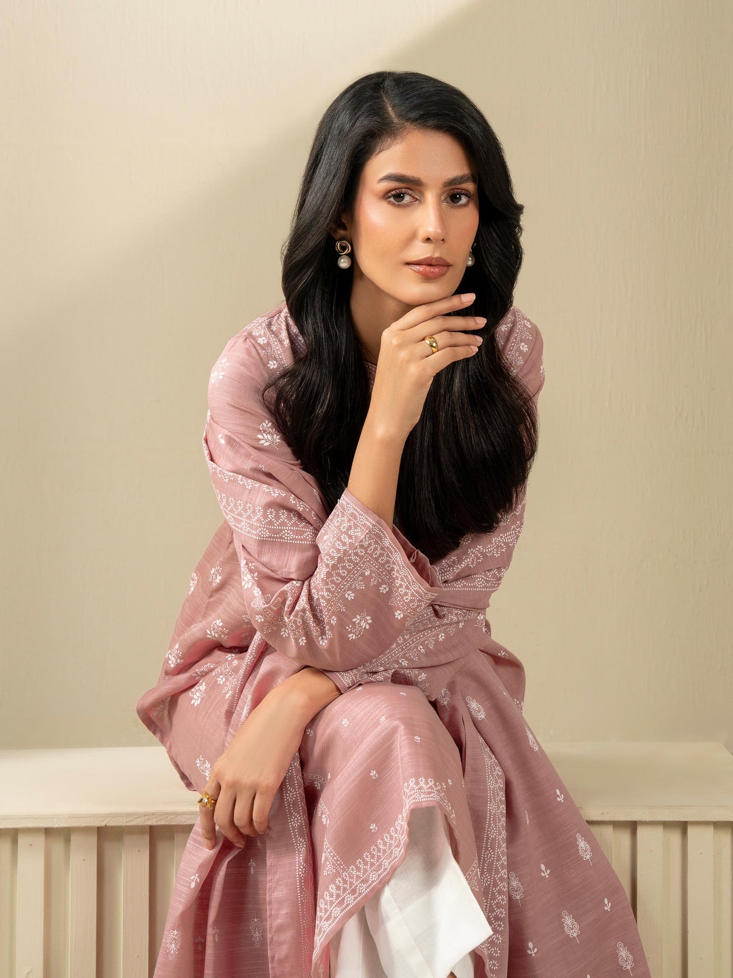 2 Piece Khaddar Suit-Printed (Unstitched)