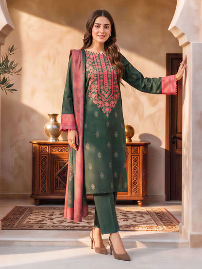 2 Piece Khaddar Paste Suit (Unstitched)