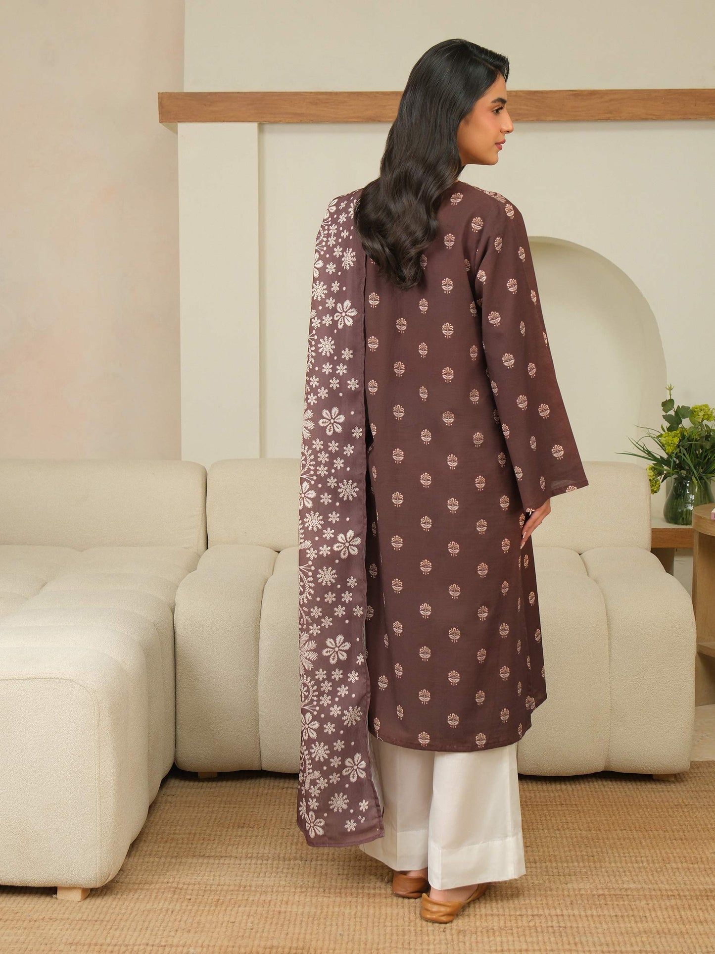 2 Piece Khaddar Suit-Printed (Unstitched)