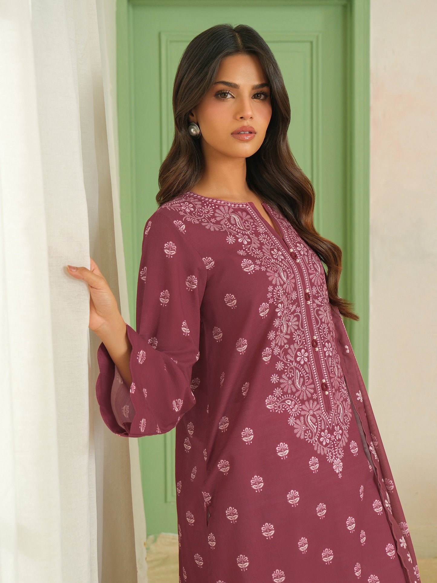 2 Piece Khaddar Suit-Printed (Unstitched)
