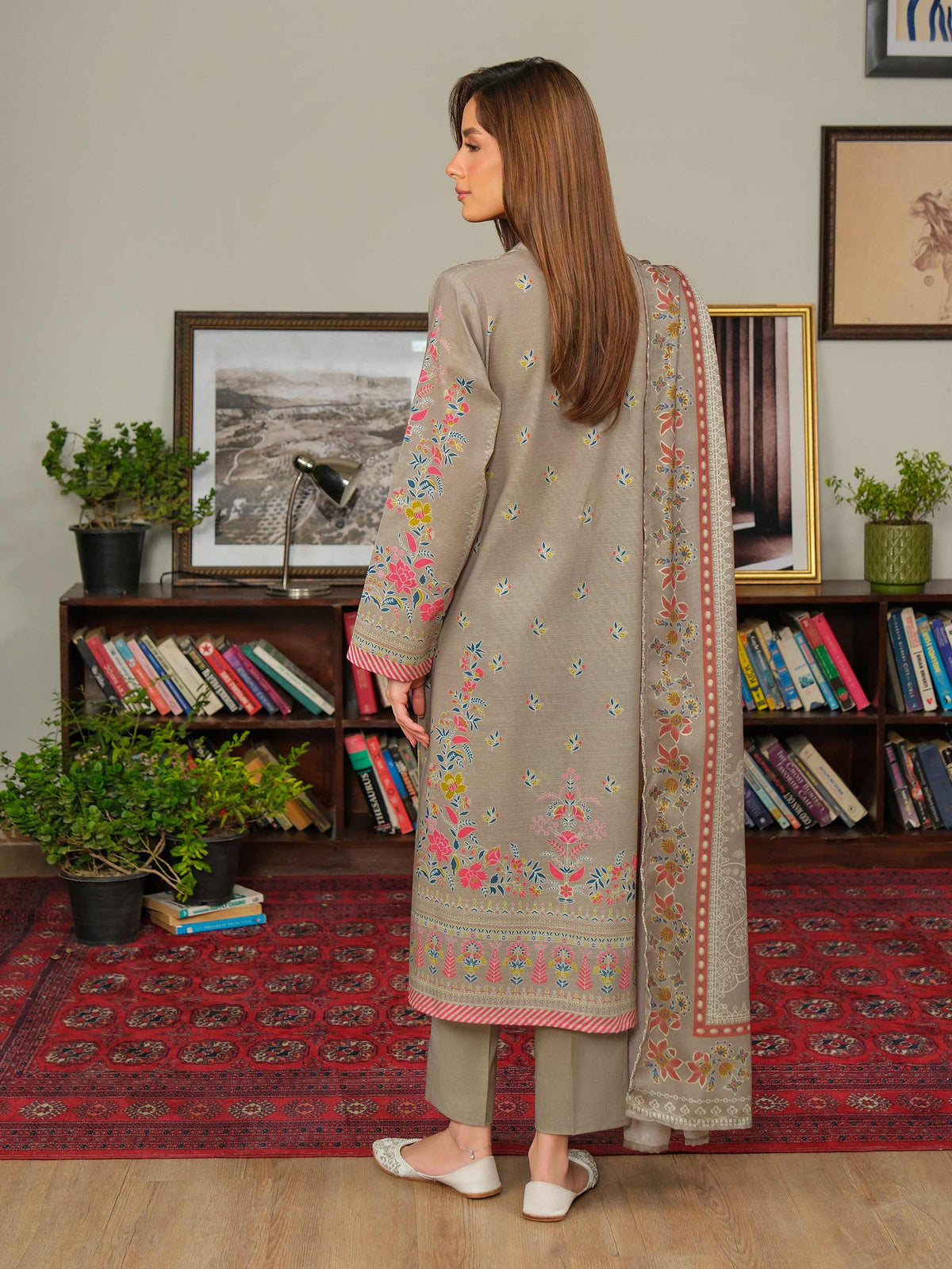 3 Piece Slub Khaddar Suit (Unstitched)