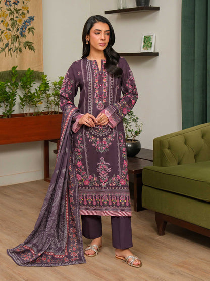 3 Piece Slub Khaddar Suit (Unstitched)