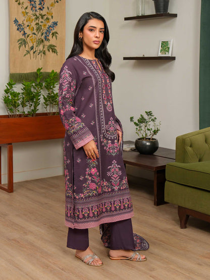 3 Piece Slub Khaddar Suit (Unstitched)