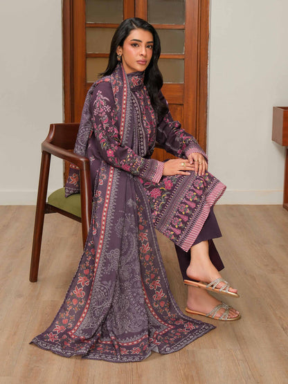 3 Piece Slub Khaddar Suit (Unstitched)
