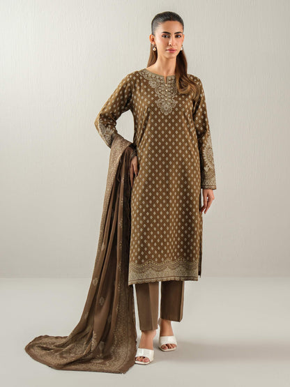 3 Piece Khaddar Suit-Printed (Unstitched)