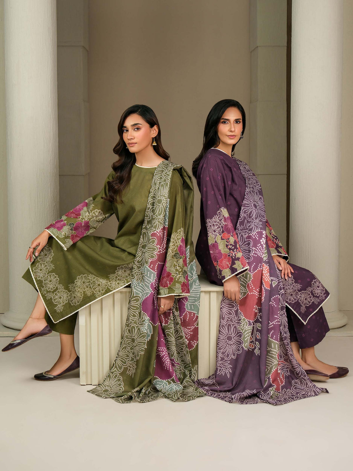 3 Piece Khaddar Paste Suit (Unstitched)