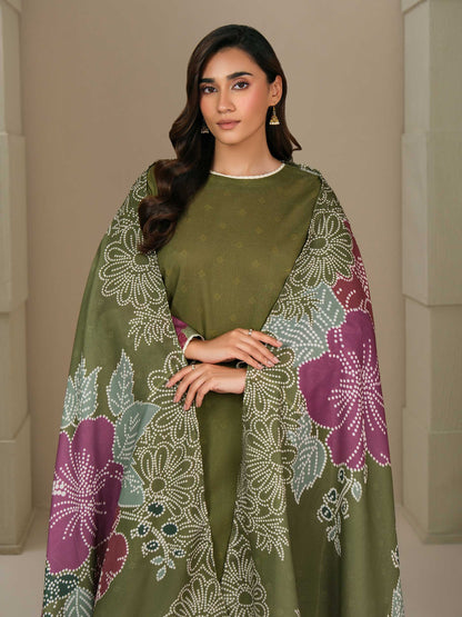 3 Piece Khaddar Paste Suit (Unstitched)