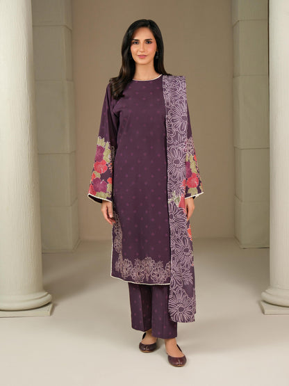 3 Piece Khaddar Paste Suit (Unstitched)