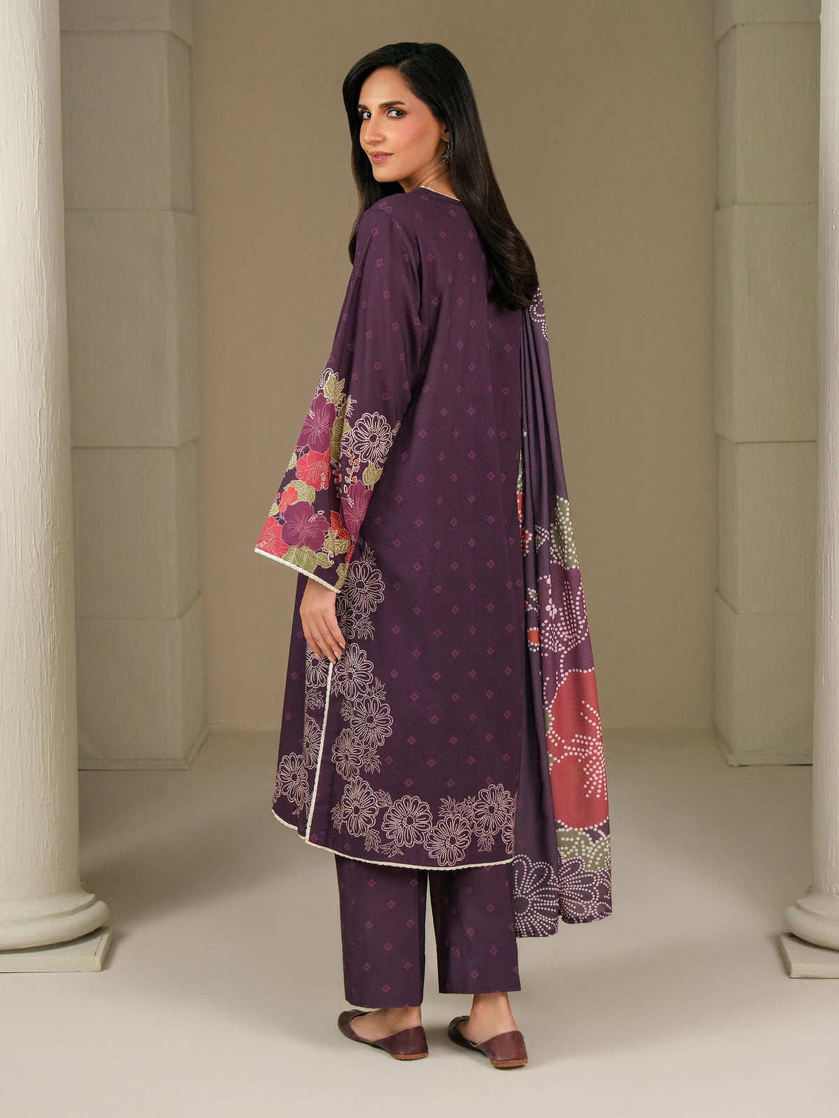3 Piece Khaddar Paste Suit (Unstitched)