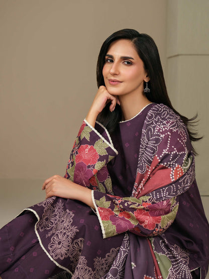 3 Piece Khaddar Paste Suit (Unstitched)