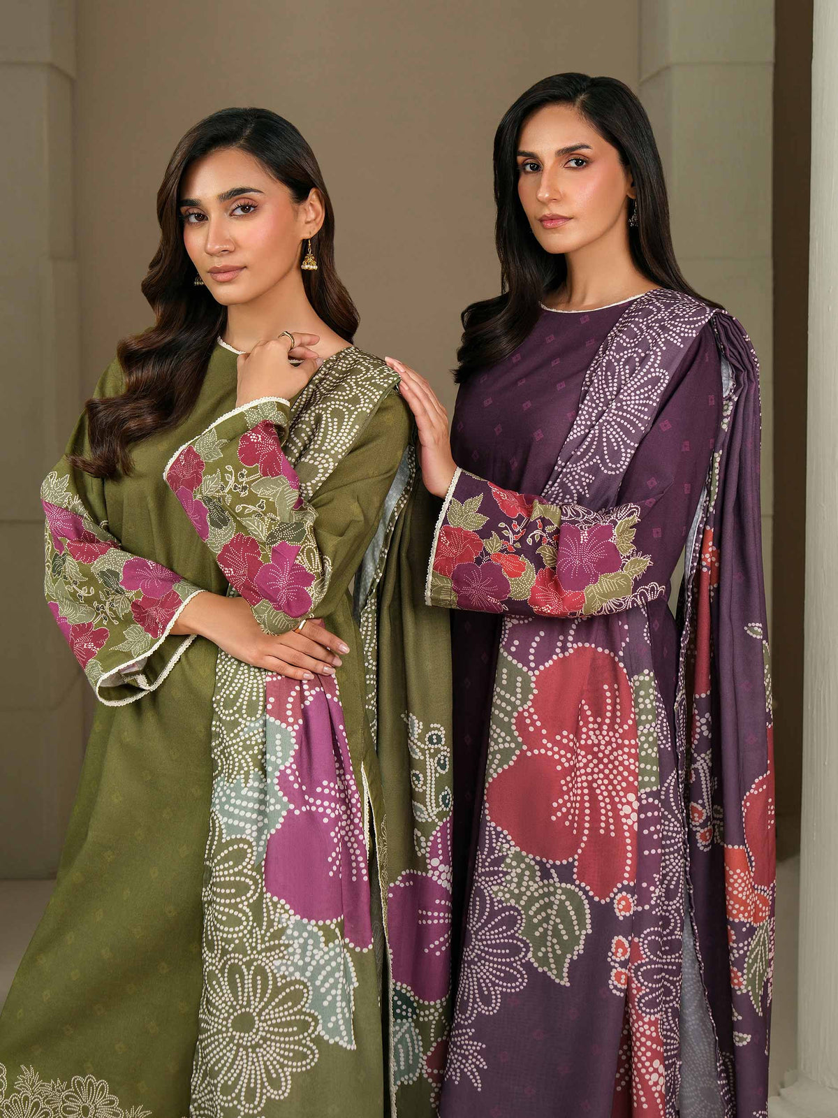 3 Piece Khaddar Paste Suit (Unstitched)