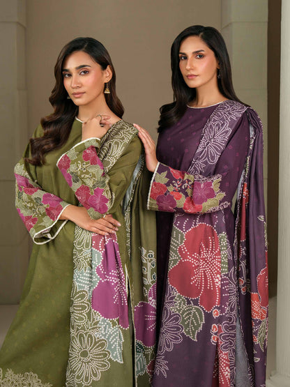 3 Piece Khaddar Paste Suit (Unstitched)