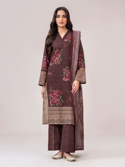 3 Piece Khaddar Suit-Printed (Unstitched)