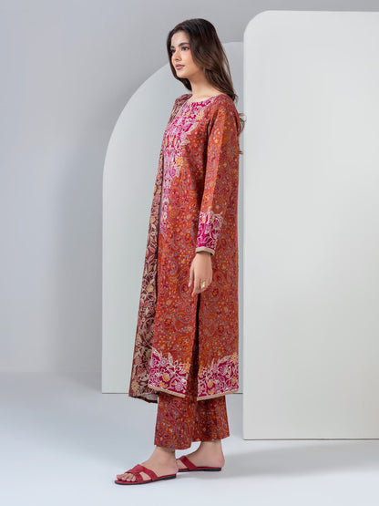 3 Piece Khaddar Suit (Unstitched)