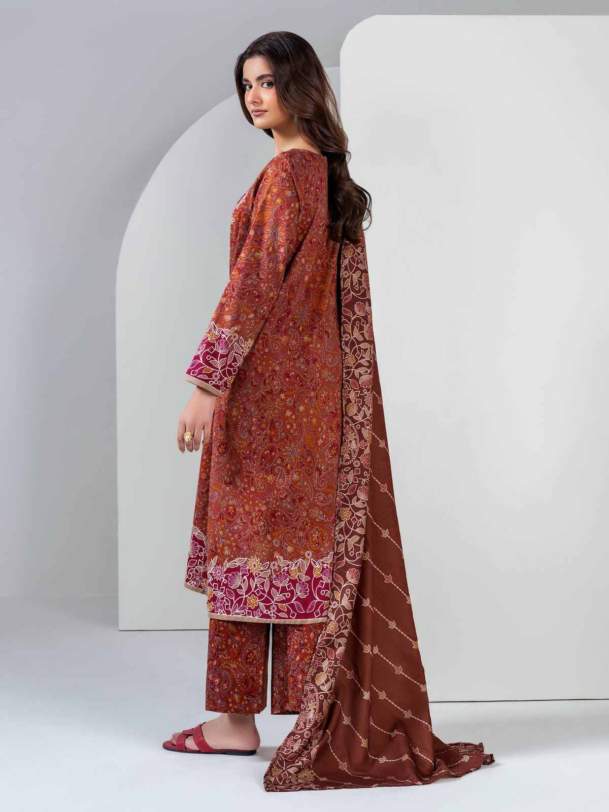 3 Piece Khaddar Suit (Unstitched)