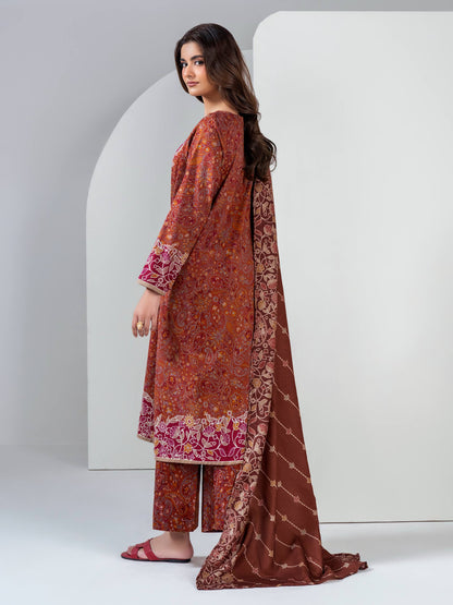 3 Piece Khaddar Suit (Unstitched)