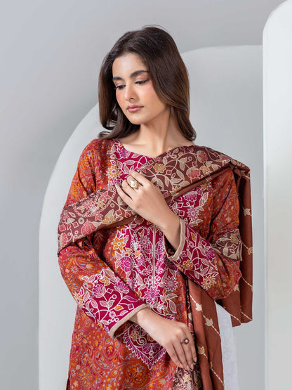 3 Piece Khaddar Suit (Unstitched)