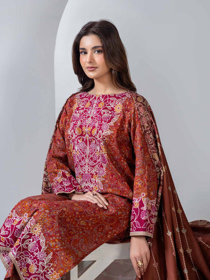 3 Piece Khaddar Suit (Unstitched)