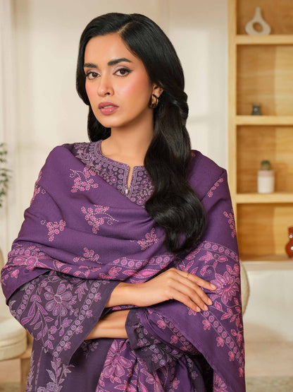 3 Piece Khaddar Suit-Paste Print (Unstitched)