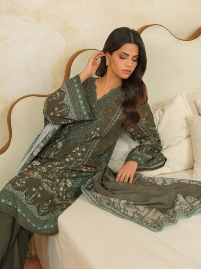3 Piece Khaddar Suit-Printed (Unstitched)