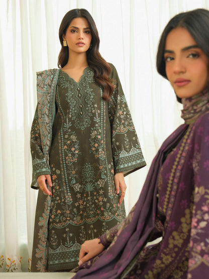 3 Piece Khaddar Suit-Printed (Unstitched)