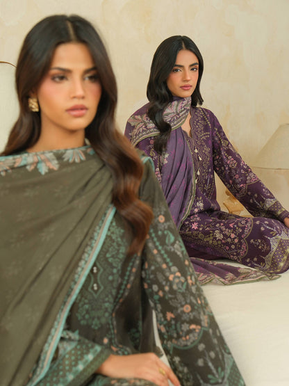 3 Piece Khaddar Suit-Printed (Unstitched)