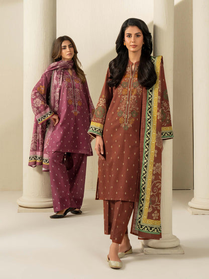 3 Piece Khaddar Suit-Printed (Unstitched)