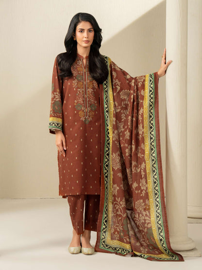 3 Piece Khaddar Suit-Printed (Unstitched)
