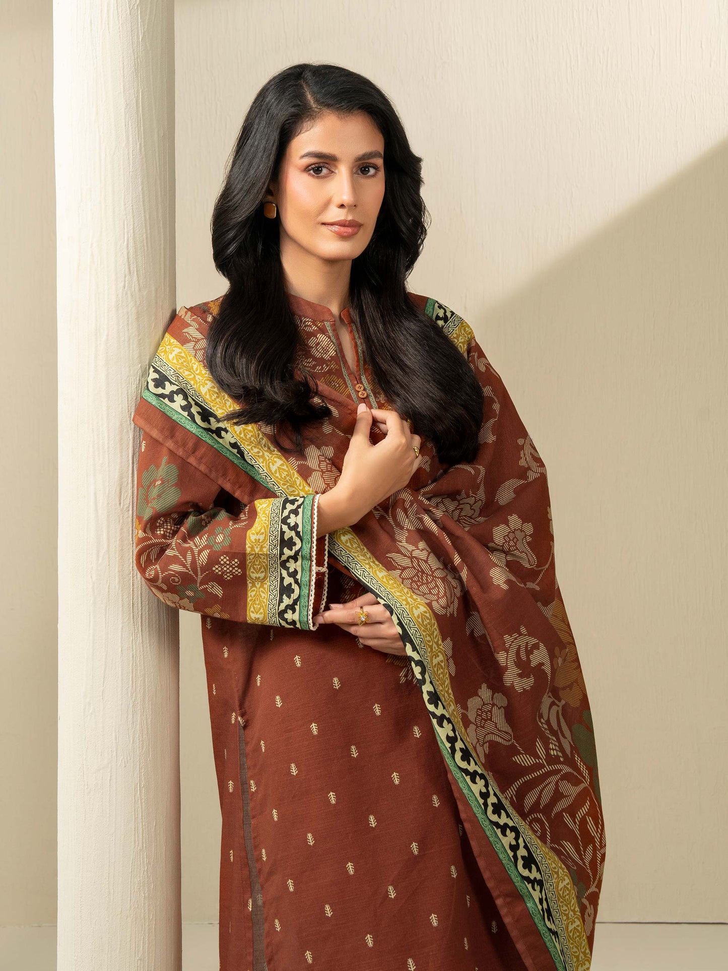 3 Piece Khaddar Suit-Printed (Unstitched)