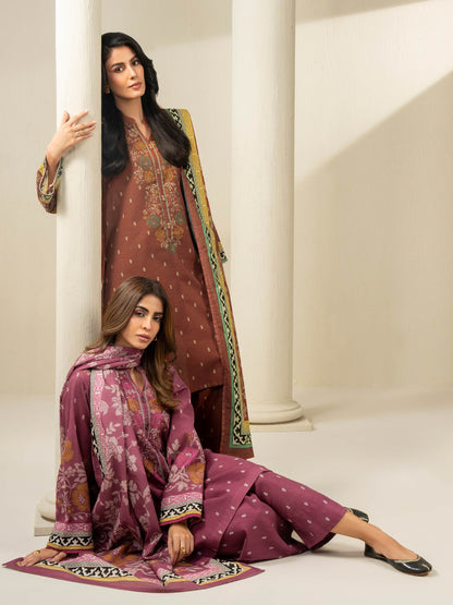 3 Piece Khaddar Suit-Printed (Unstitched)