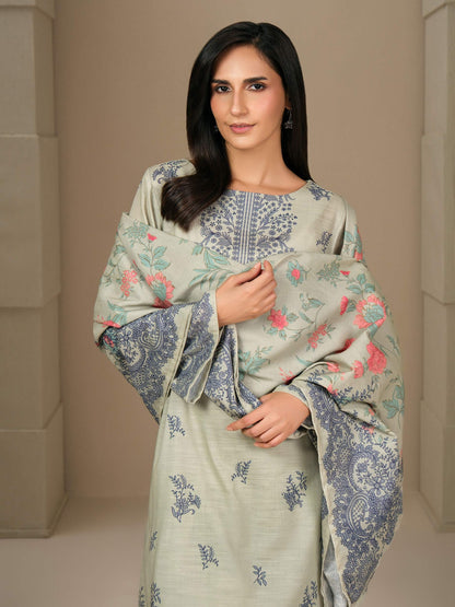 3 Piece Khaddar Suit-Printed (Unstitched)