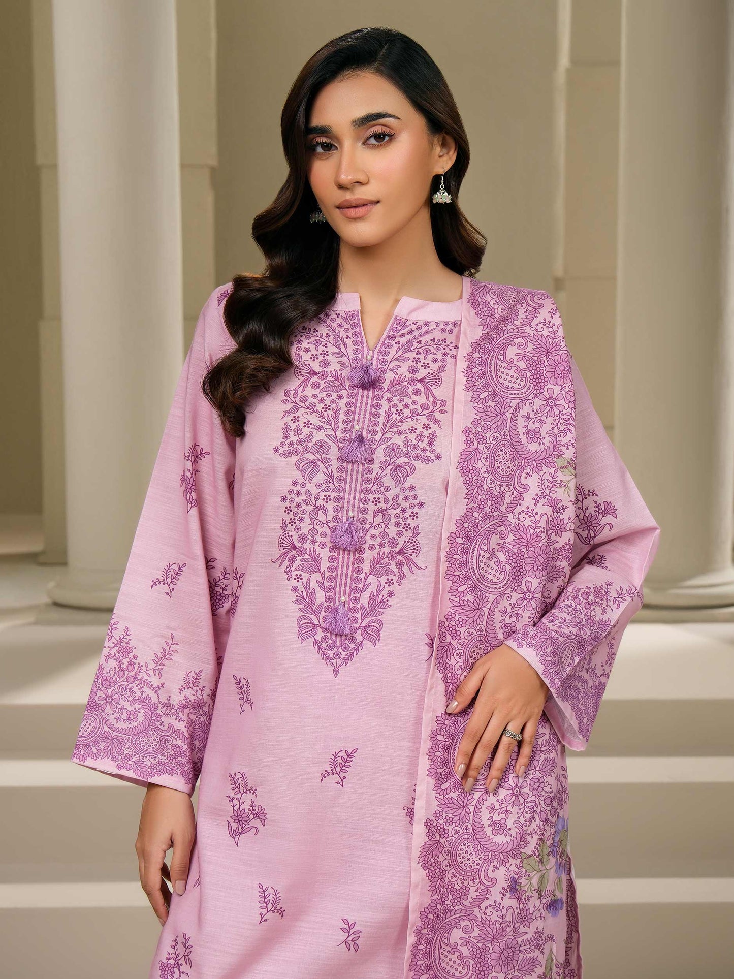 3 Piece Khaddar Suit-Printed (Unstitched)