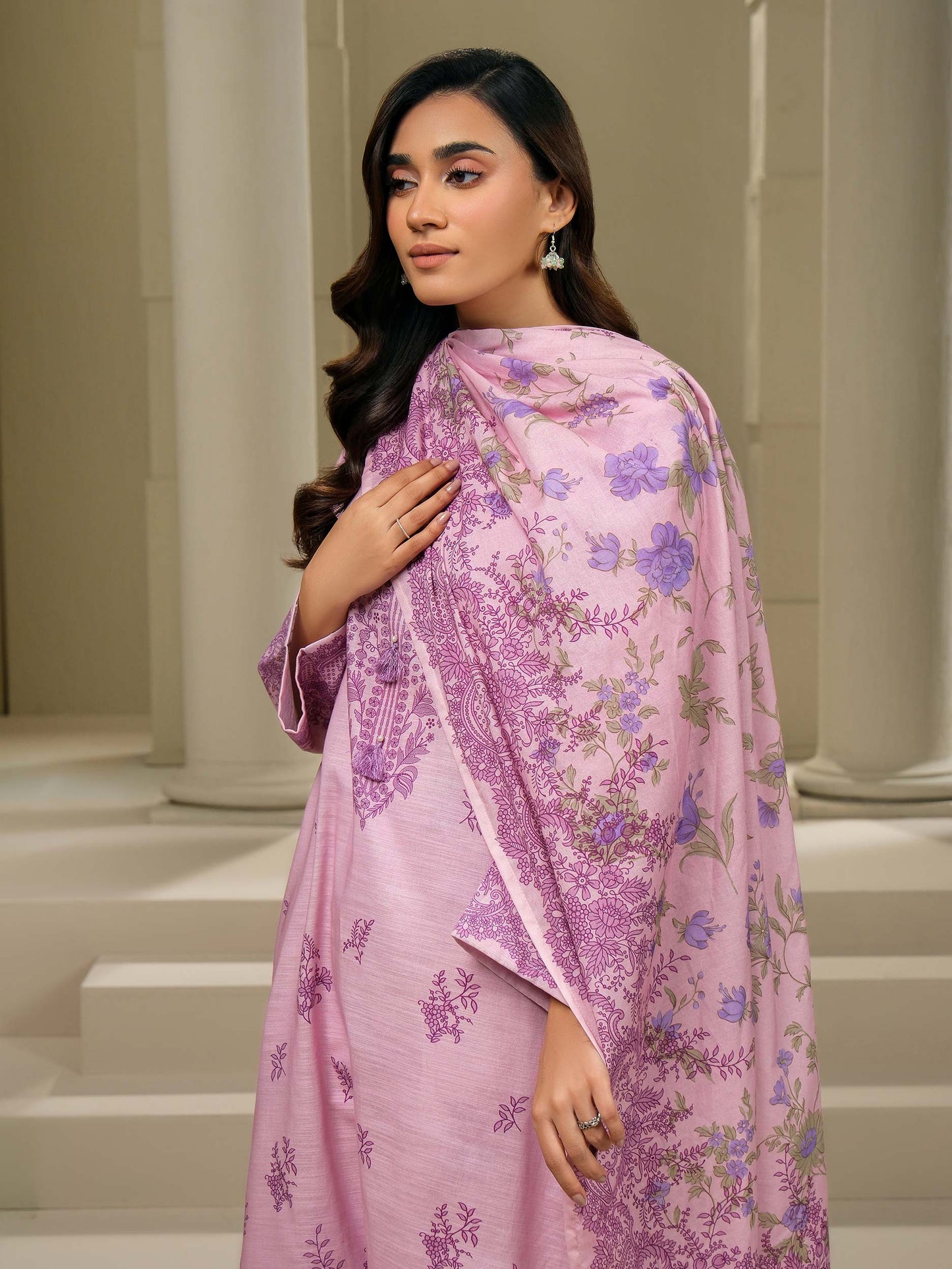 3 Piece Khaddar Suit-Printed (Unstitched)